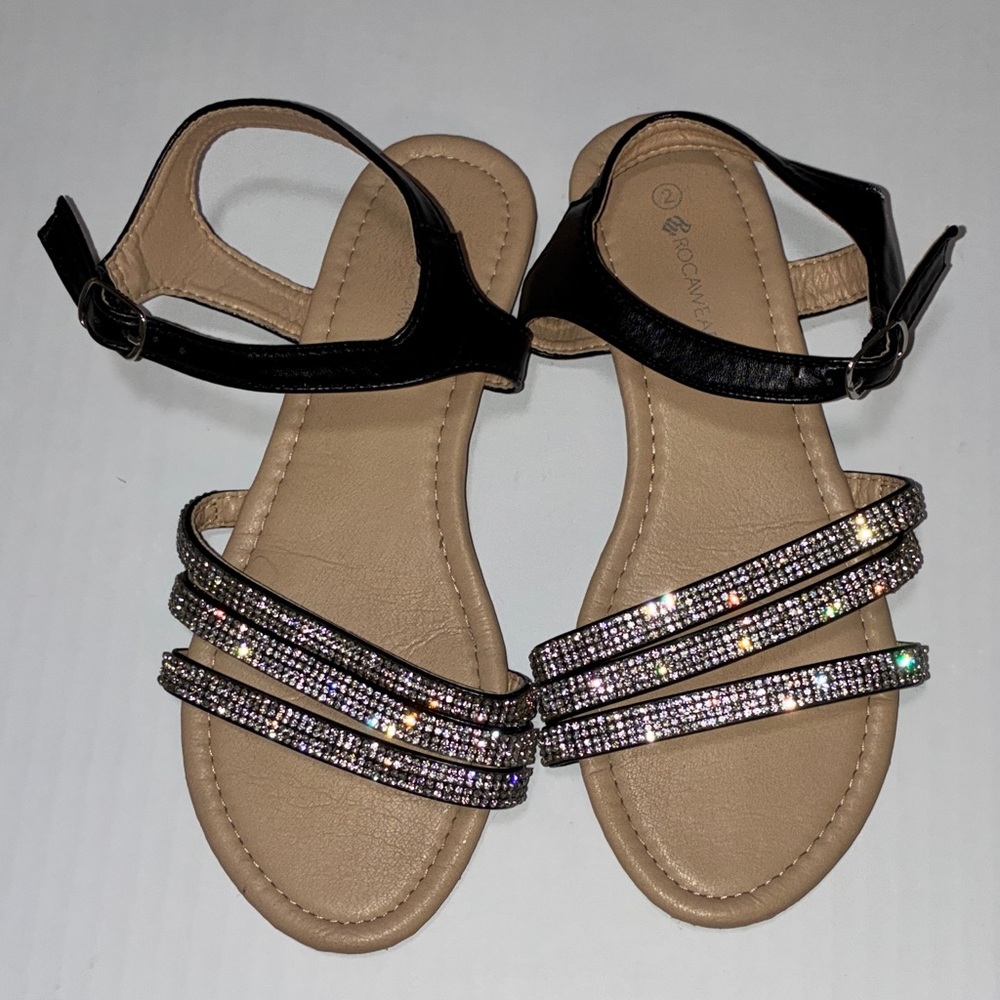 Rocawear Girls' Black Sandals